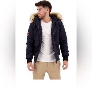 Spire By Galaxy Men's Heavyweight Aviator 
Jacket with hood